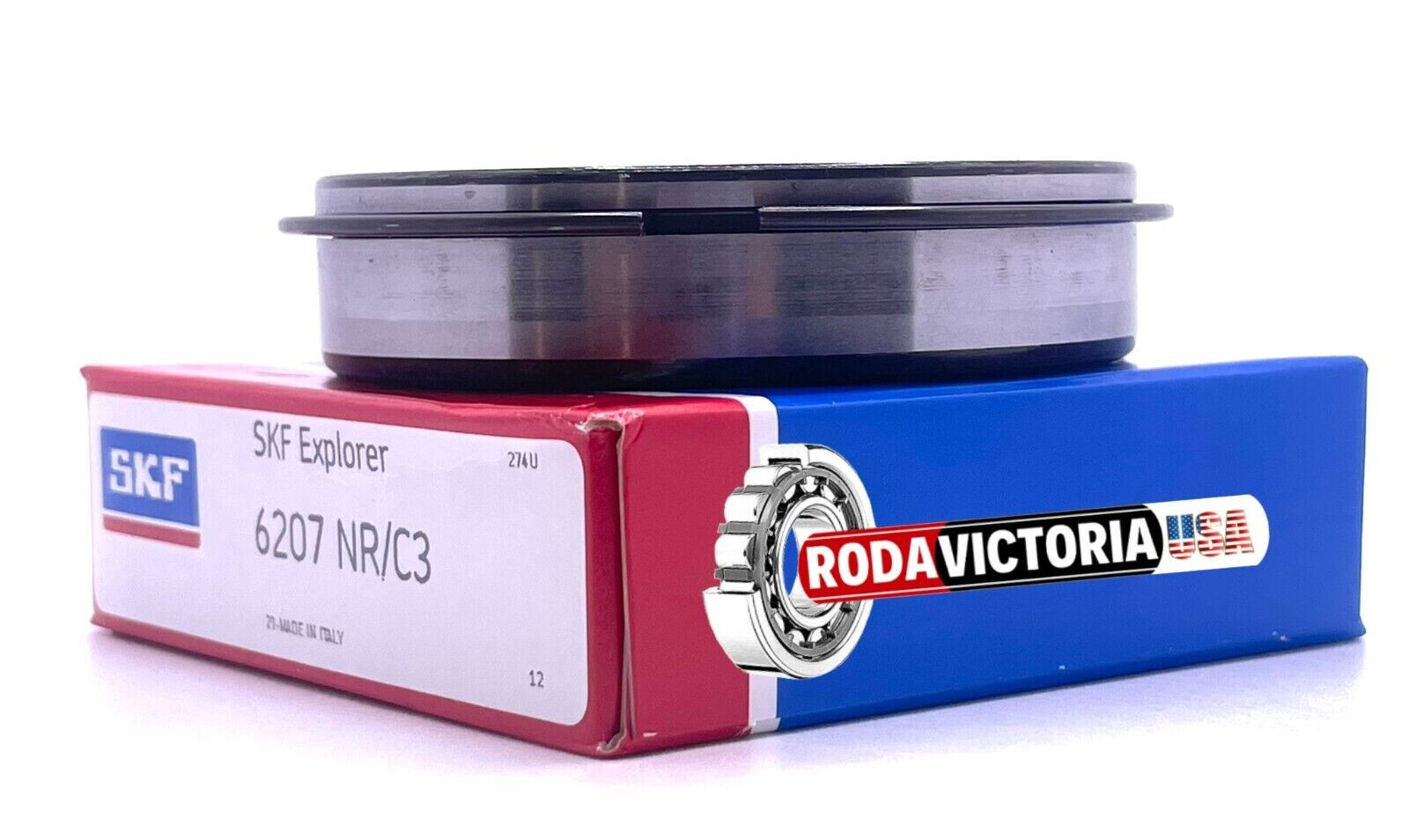 NSK 6207 NR C3 Deep Groove Ball Bearing Open Type + Snap Ring 35x72x17 mm