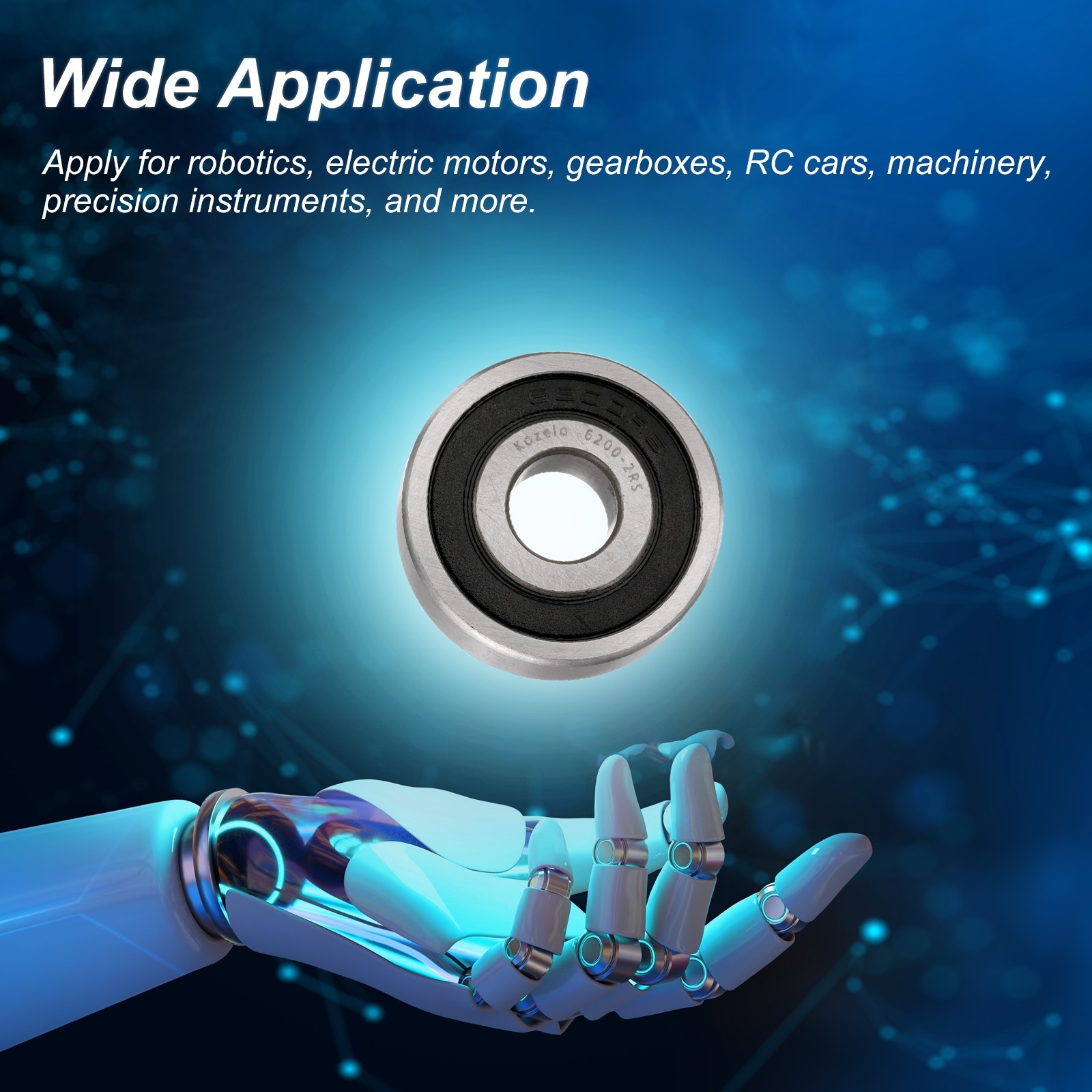 10pcs 6201-2RS Deep Groove Ball Bearings 10x32x12mm Rubber Seals |P0 (ABEC1)