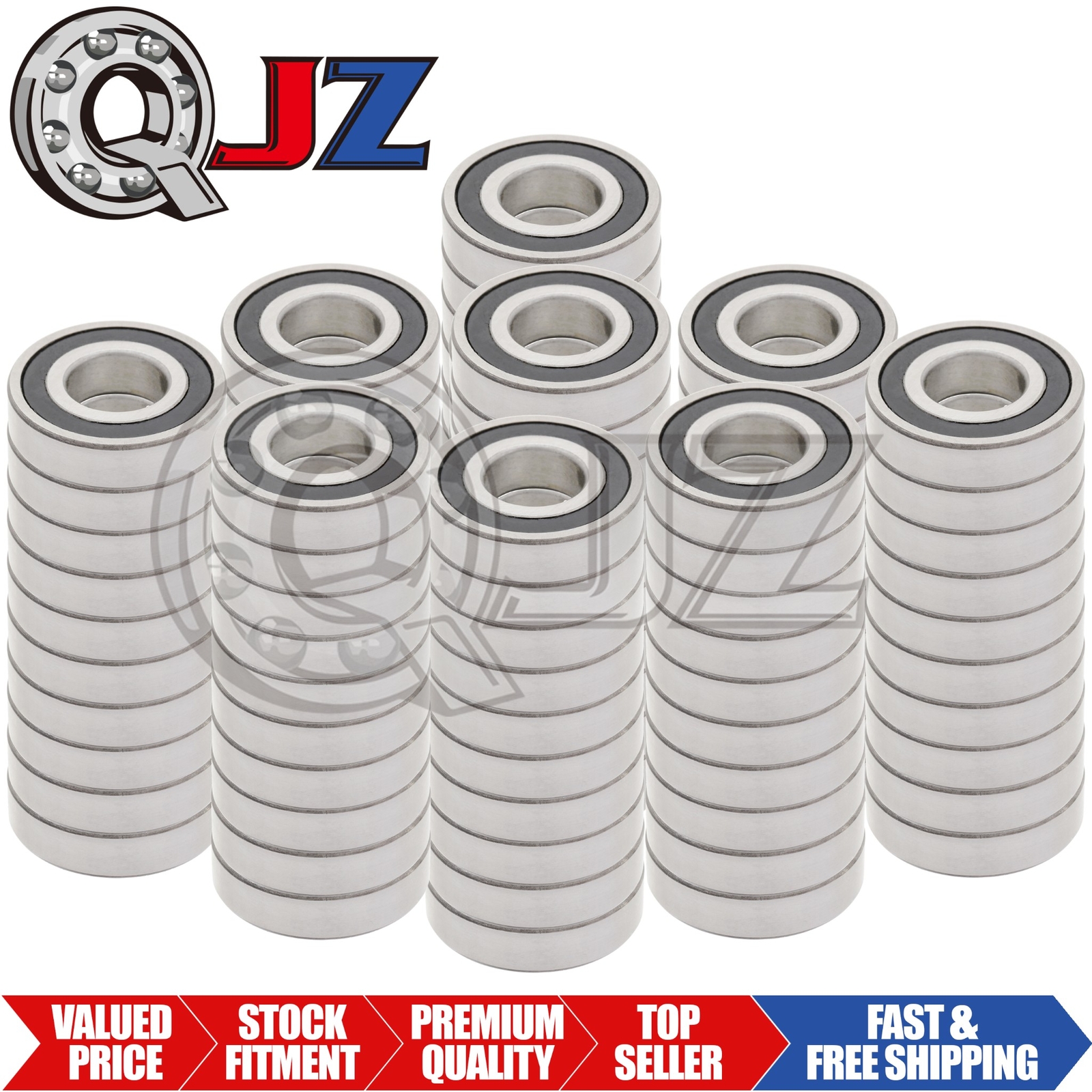 [100-Packs] R14-2RS Radial/Deep Groove Bearing [0.875″ ID x 1.875″ OD x 0.50″ W]