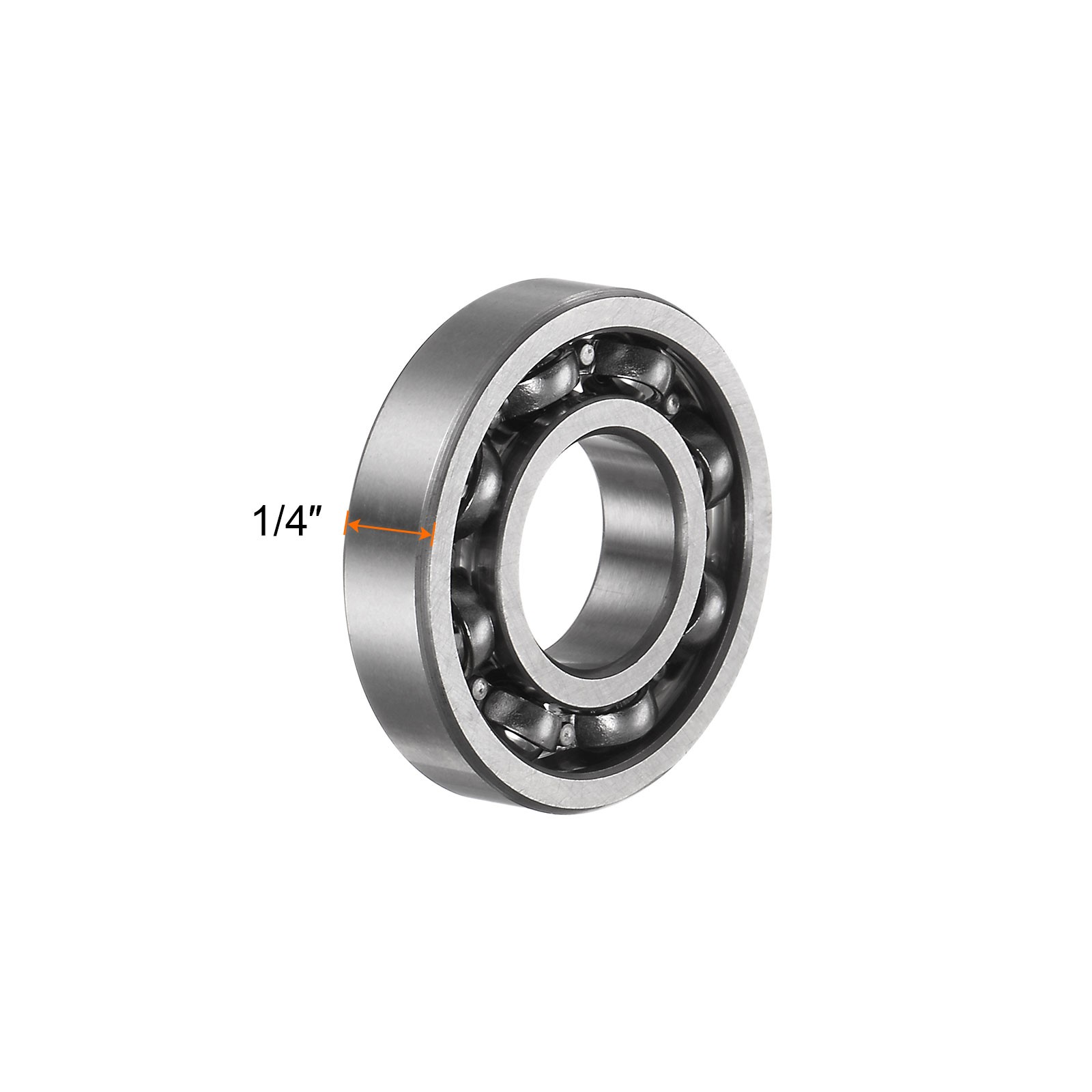 4pcs Chrome Steel R8 Deep Groove Ball Bearing Open Type 1/2″ x 1 1/8″ x 1/4″