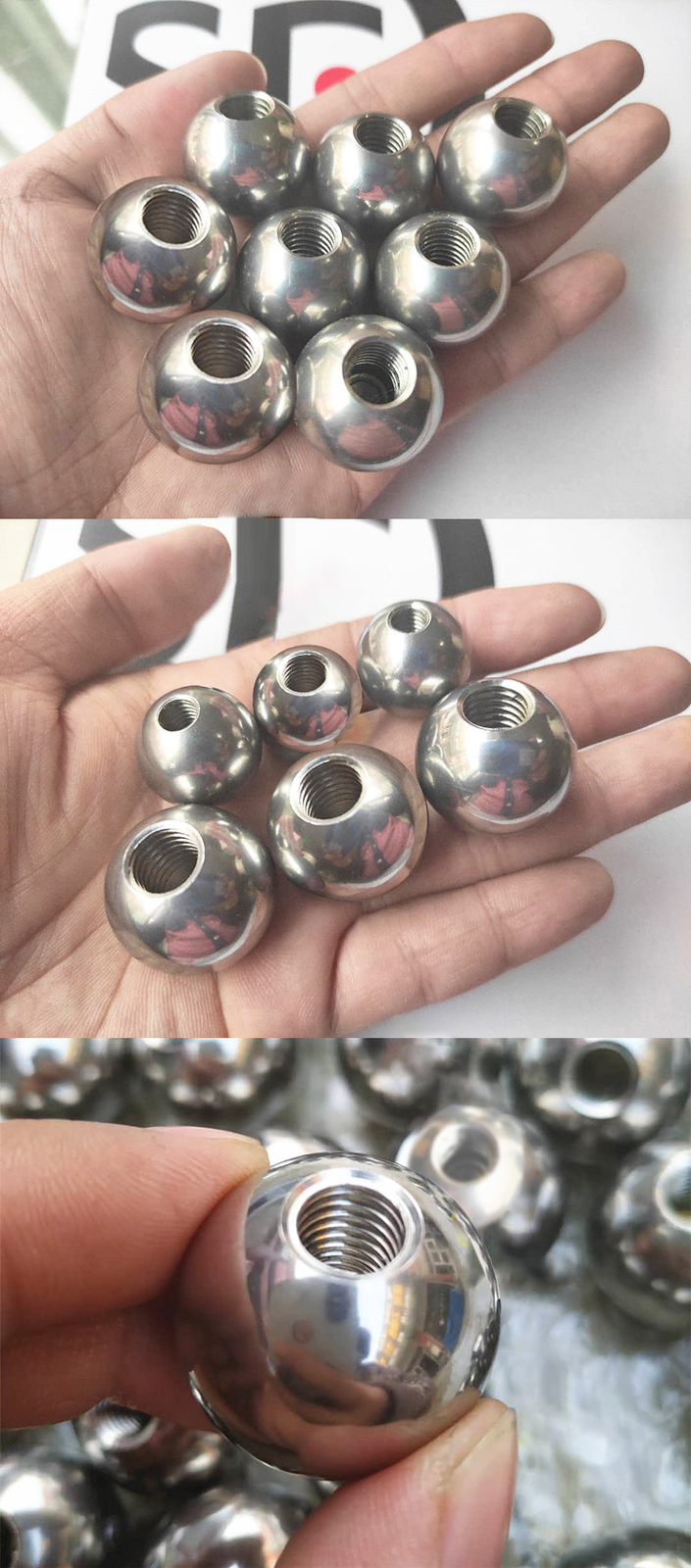 Stainless Steel Threaded Steel Beads Half Hole Steel Balls Metric Thread M2-M3
