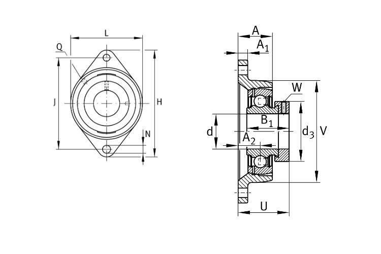 INA PCFT35-XL FLANGED HOUSING UNIT