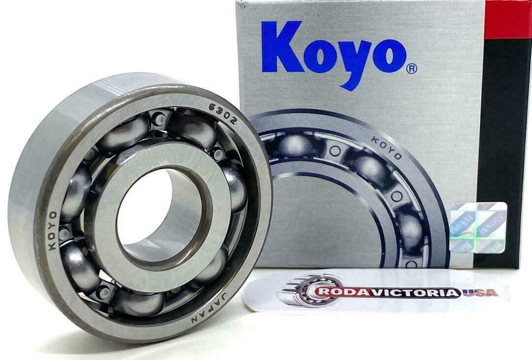 KOYO 6302 C3 DEEP GROOVE BALL BEARING, OPEN, NO SEALS 15x42x13 mm