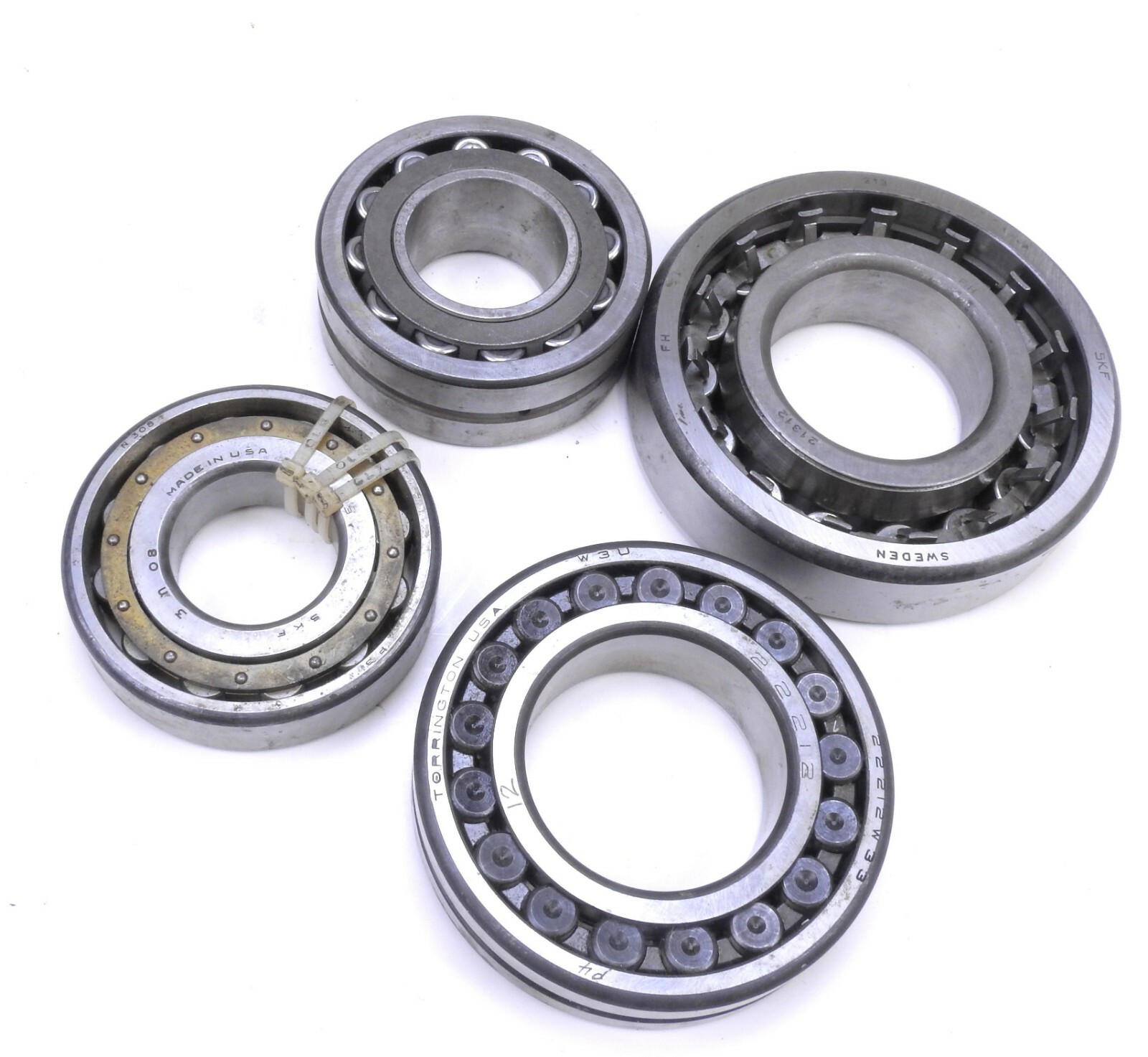 Set of 4 Pcs SKF Spherical Roller Ball Bearings ,3n08, 223080k, 22122 & 21312