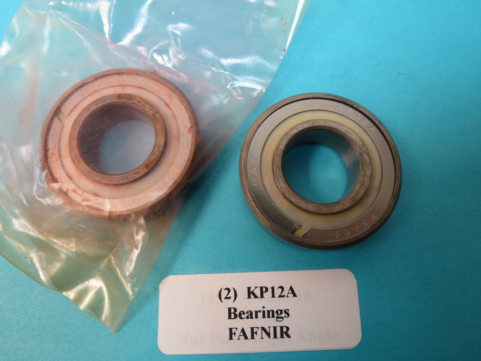 (2) Fafnir KP12A Aircraft Bearing NOS Original 3/4” ID x 1-5/8” OD x 7/16” Wide