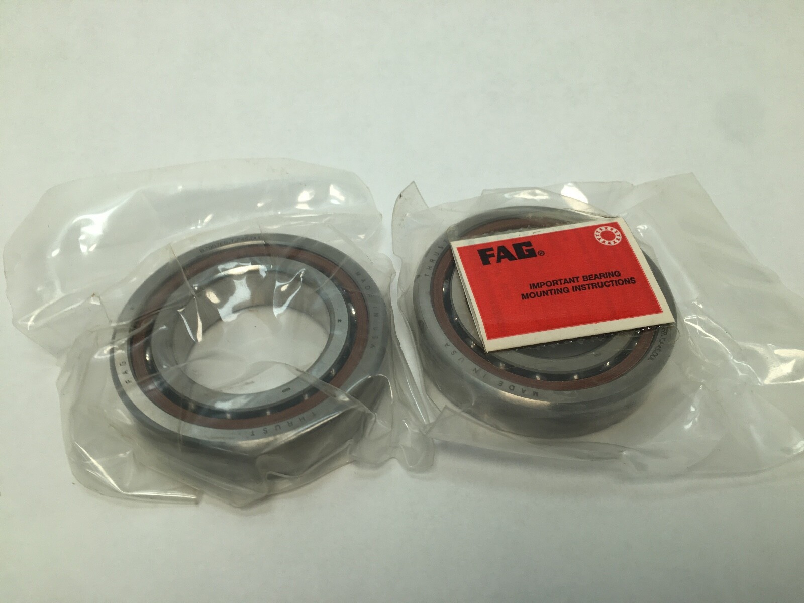 FAG B7007EB.T.P4S.DUL Bearing 35x62x14 mm 7007E B-7007-EB-T-P4S-DUL USA 2 Pcs