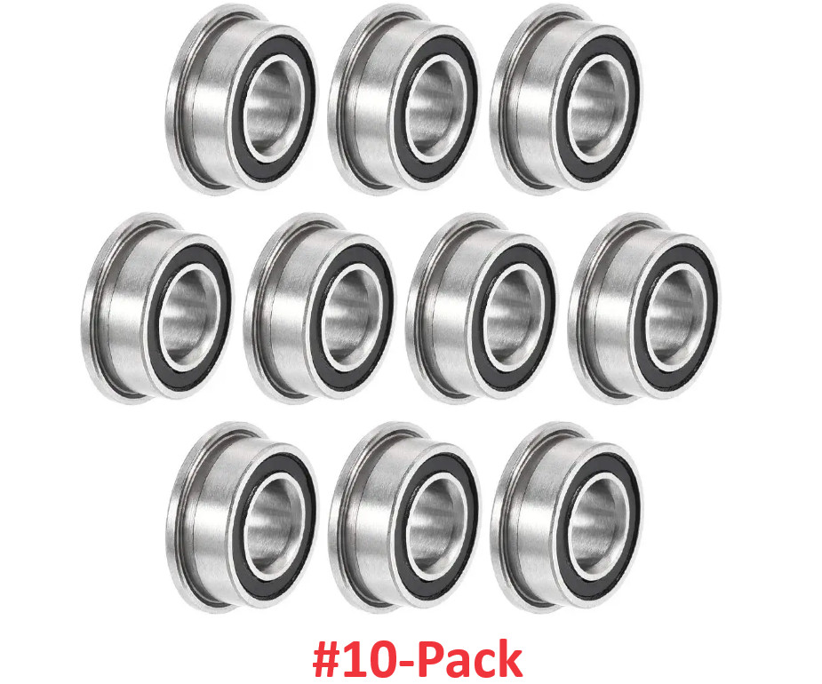 10-Pack FR6-2RS Flanged 3/8″x 7/8″x 9/32″ Miniature Radial Ball Bearings