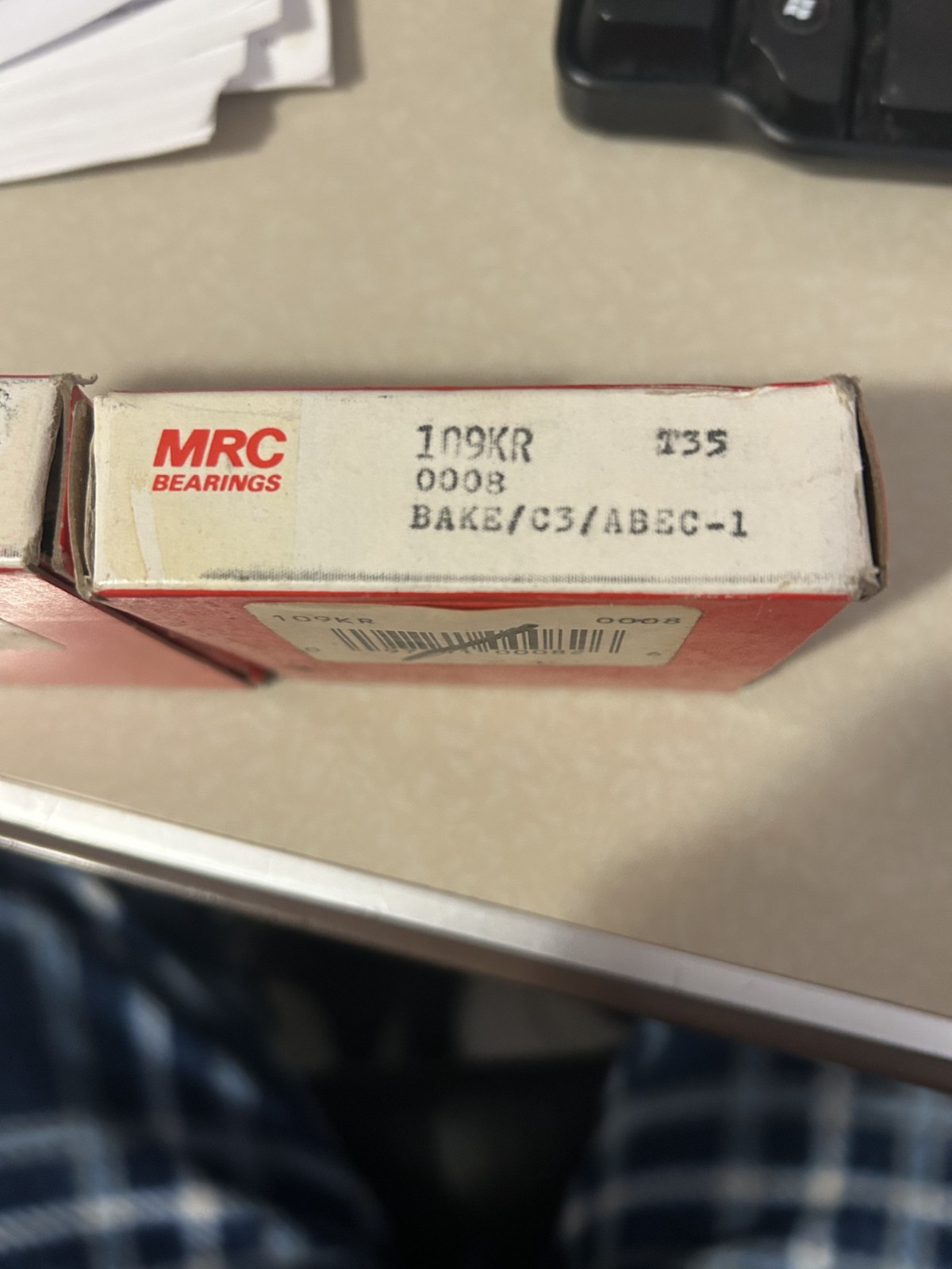 MRC 109KR Angular Contact Bearing 45mm-Id 75mm-Od 16mm-Width 15° 109KR-BKE NEW