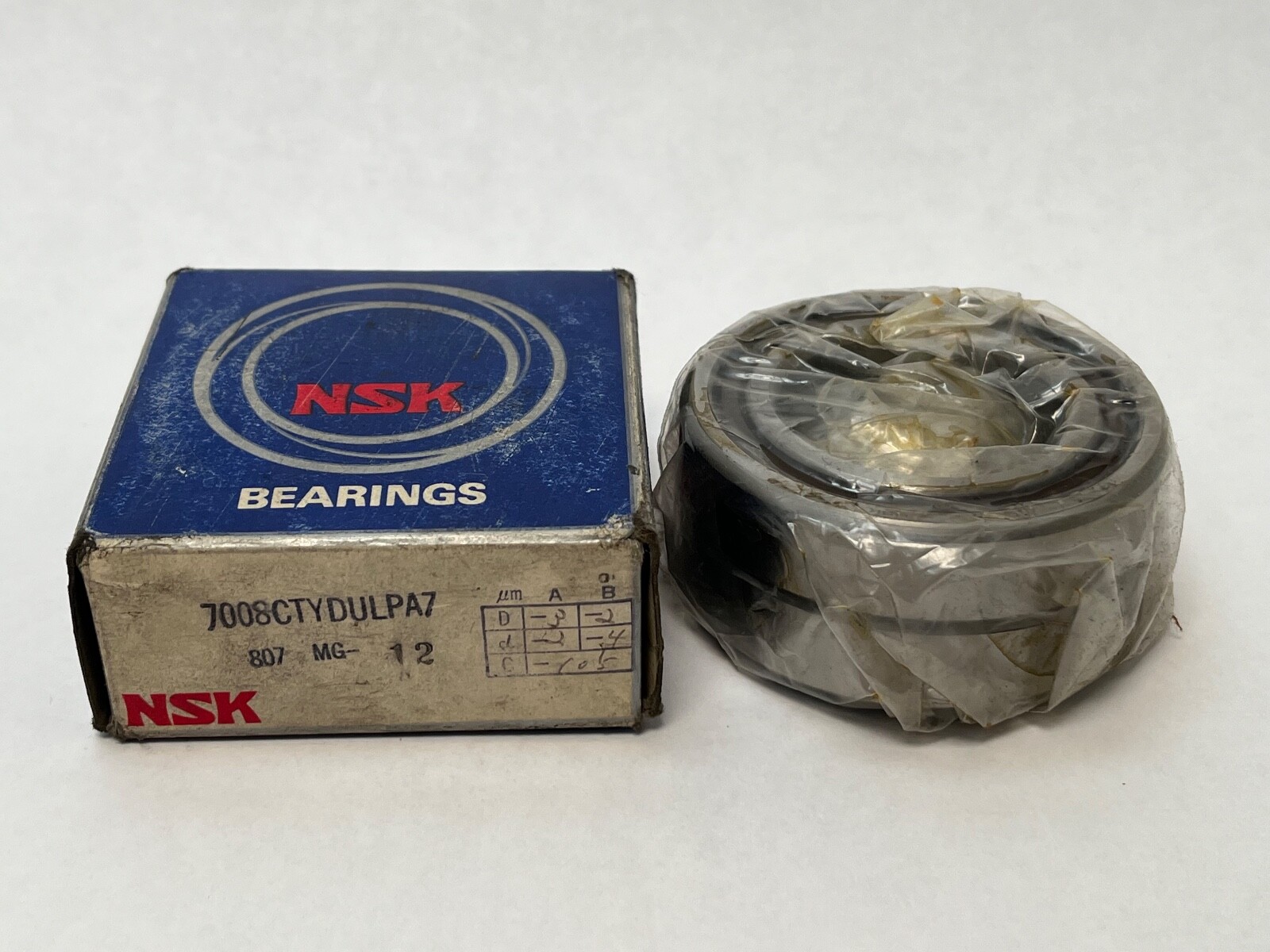 NSK 7008CTYDULPA7 Bearing 40x68x15 mm 7008C 7008-C-TY-DUL-PA7 Japan 2 Pcs