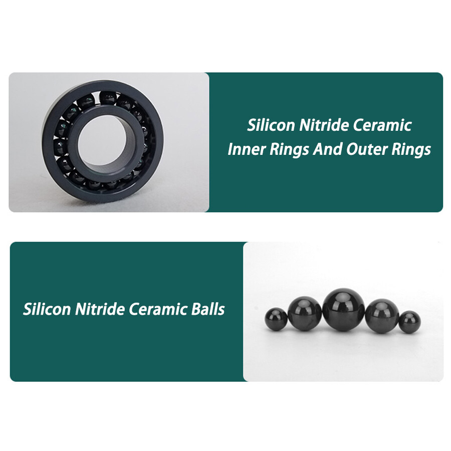 ID 5mm – 50mm Si3N4 Ceramic Bearing High Temperature Resistance 1200℃ Insulation