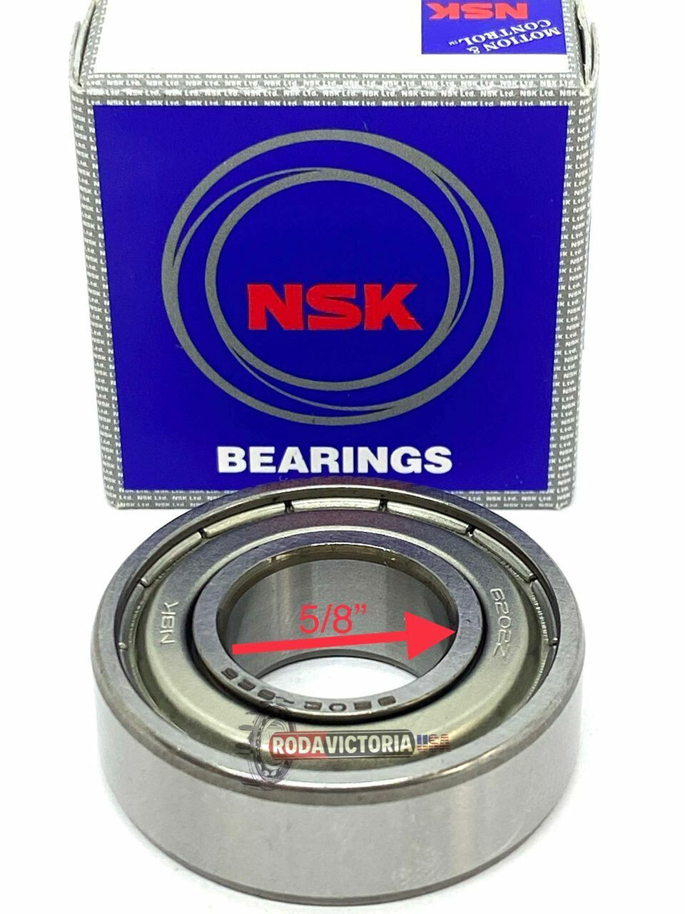 6202-10ZZC3 (5/8 bore) Single Row Ball Bearing 15.875 X 35 X 11mm 2 Seals NSK