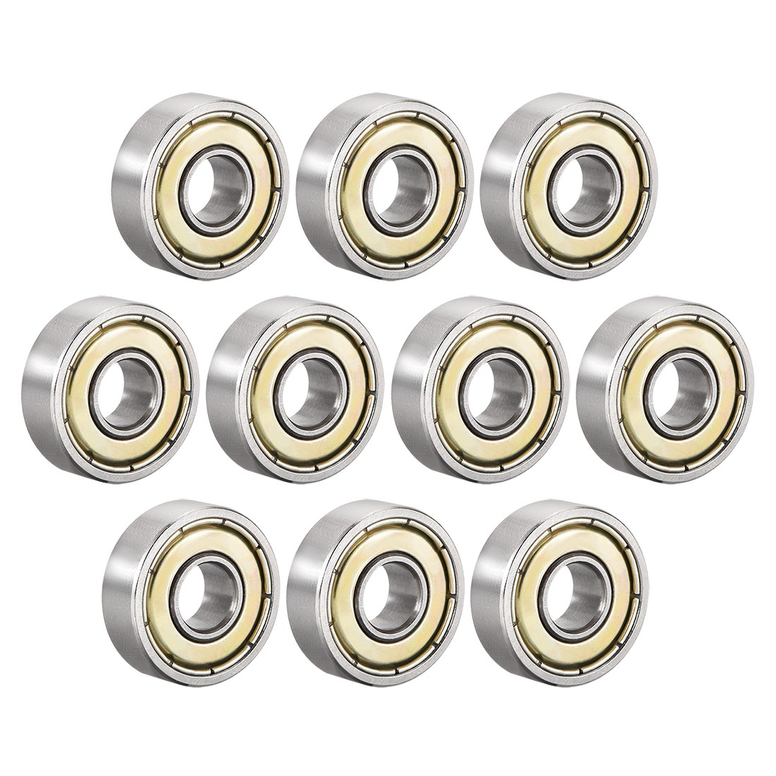 10pcs 607ZZ Deep Groove Ball Bearings Double Shield High Carbon Steel Z1