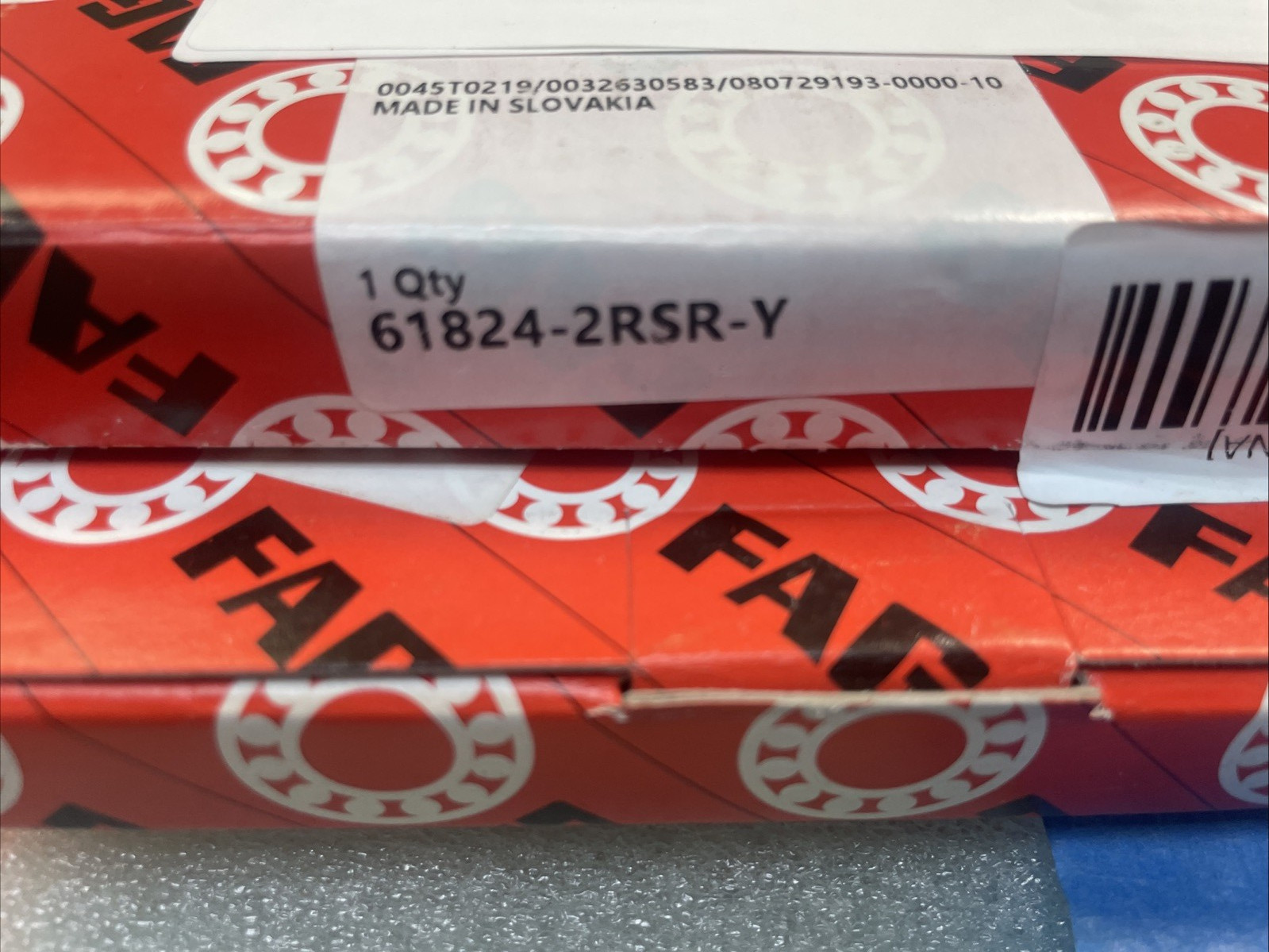NEW FAG 61824-2RSR-Y DEEP GROVE BALL BEARING