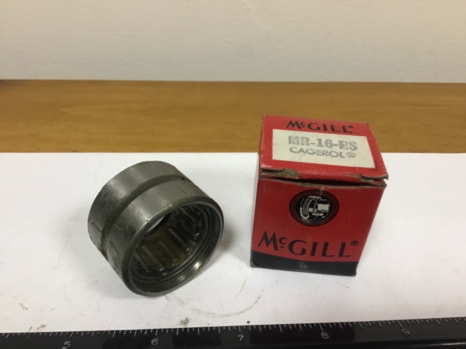 New. McGill MR-16-RS Needle Bearing, 1.000” Bore, 1.500” OD, 1.000” Width