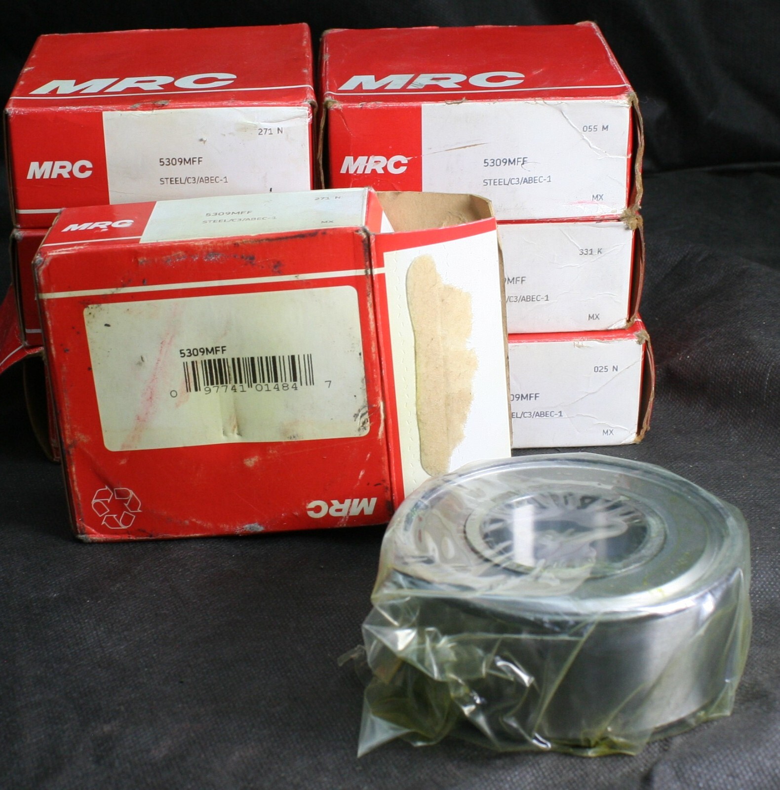 One (1) MRC 5309 MFF Angular Contact Bearing 45 MM ID USA NEW