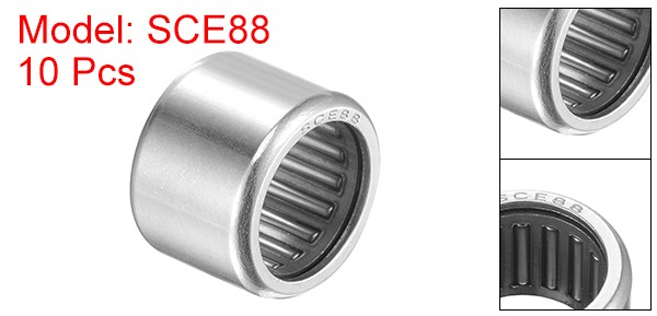 10pcs SCE88 Needle Roller Bearings Chrome Steel Open End 1/2″ x 11/16″ x 1/2″