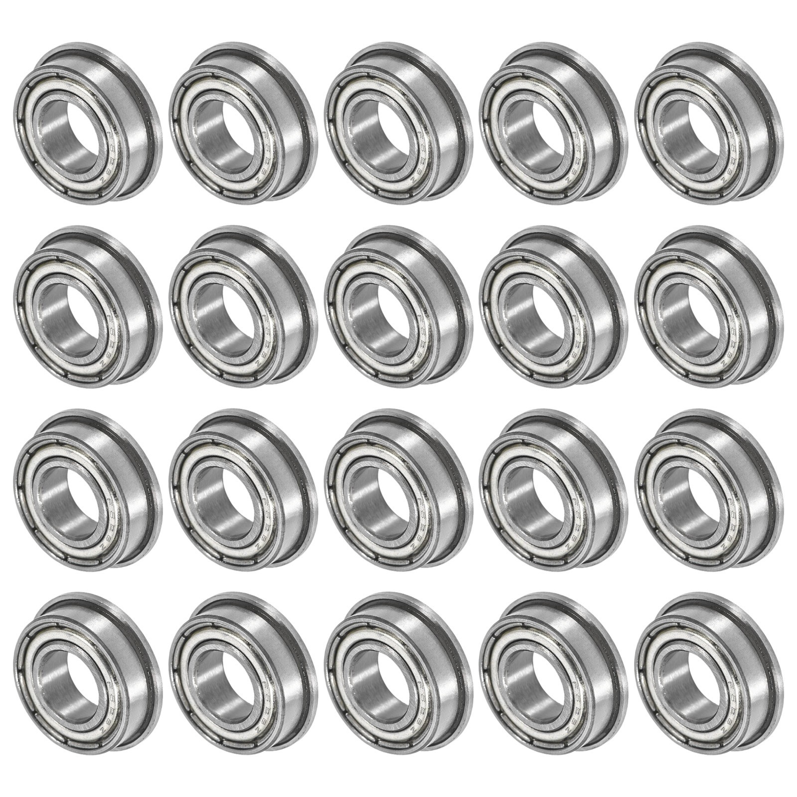 20-Pack F688ZZ Flanged Ball Bearings, 8x16x5mm for Sealed Metal