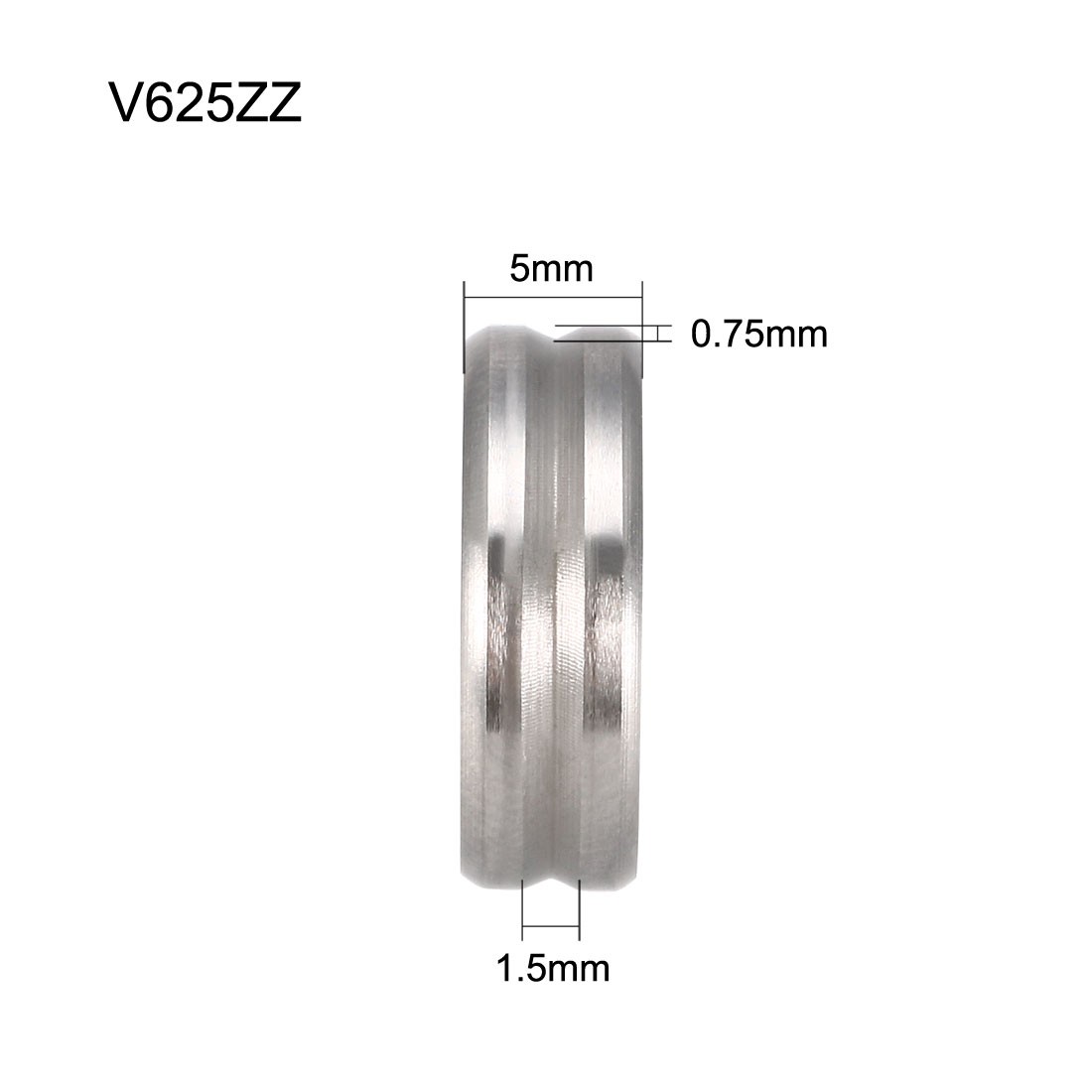 10pcs V625ZZ V Groove Guide Ball Bearings Double Shielded GCr15 Bearings