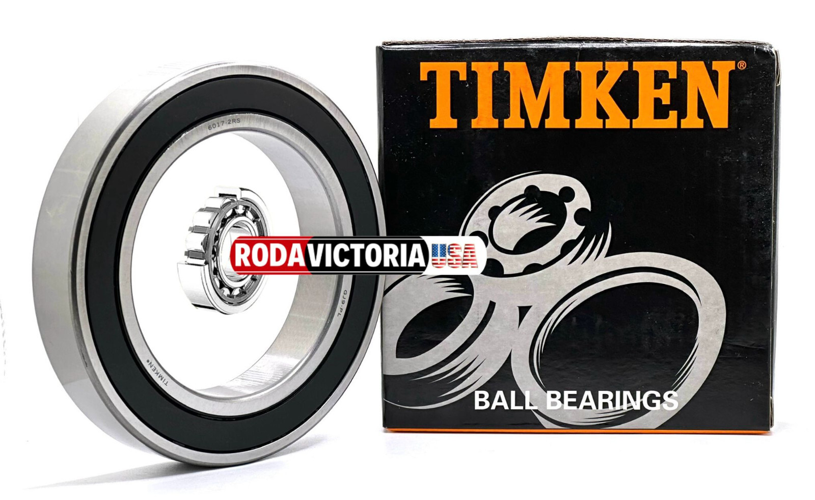 TIMKEN 6017 2RS C3 DEEP GROOVE BALL BEARING, RUBBER SEALED 85x130x22mm