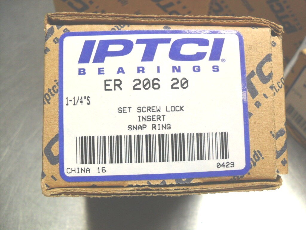 IPTCI Bearing ER206-20 BORE 1 1/4″ BEARING INSERT LOCKING: SET SCREW WITH SNAP