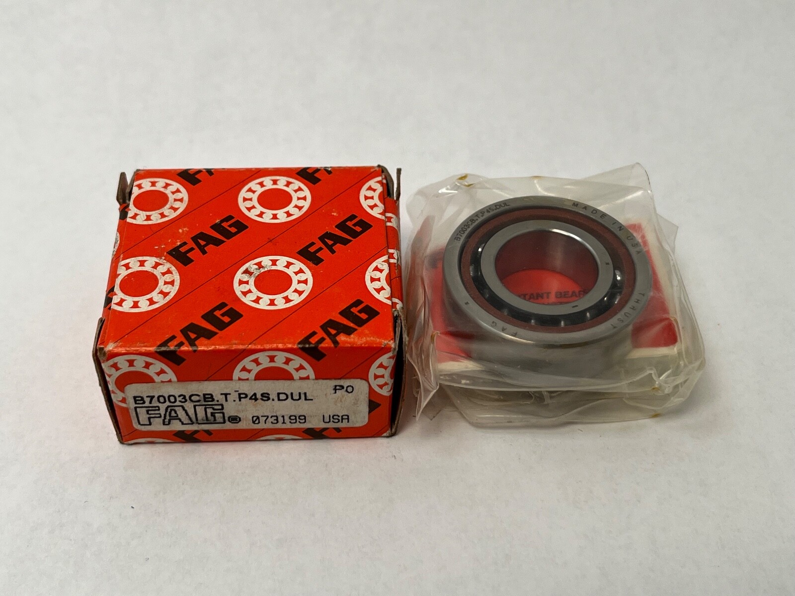 FAG B7003CB.T.P4S.DUL Bearing 17x35x10 mm 7003C B-7003-CB-T-P4S-DUL USA 2 Pcs
