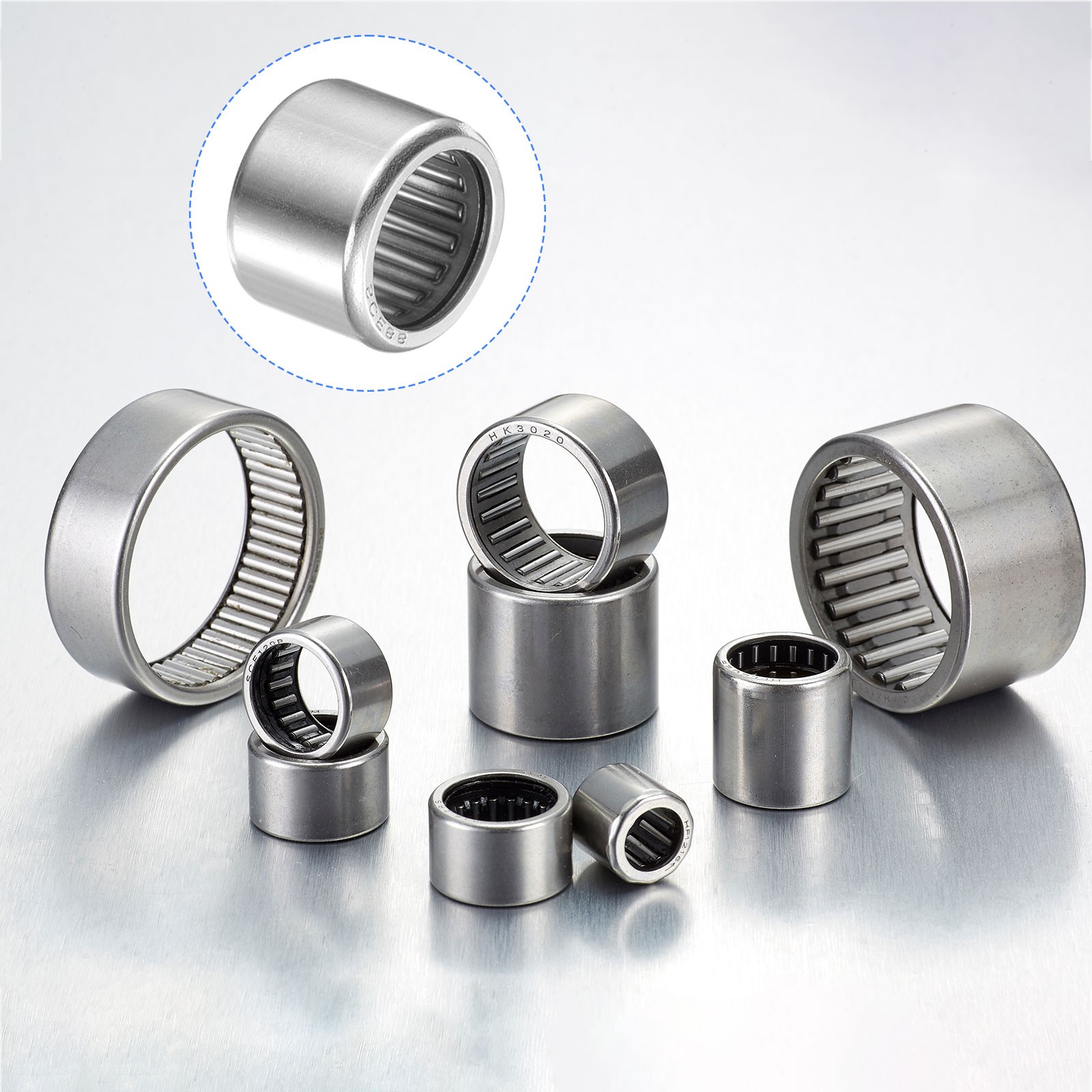 SCE88 Needle Roller Bearings 1/2 in x 11/16 in x 1/2 in 10 Packs for Industrial