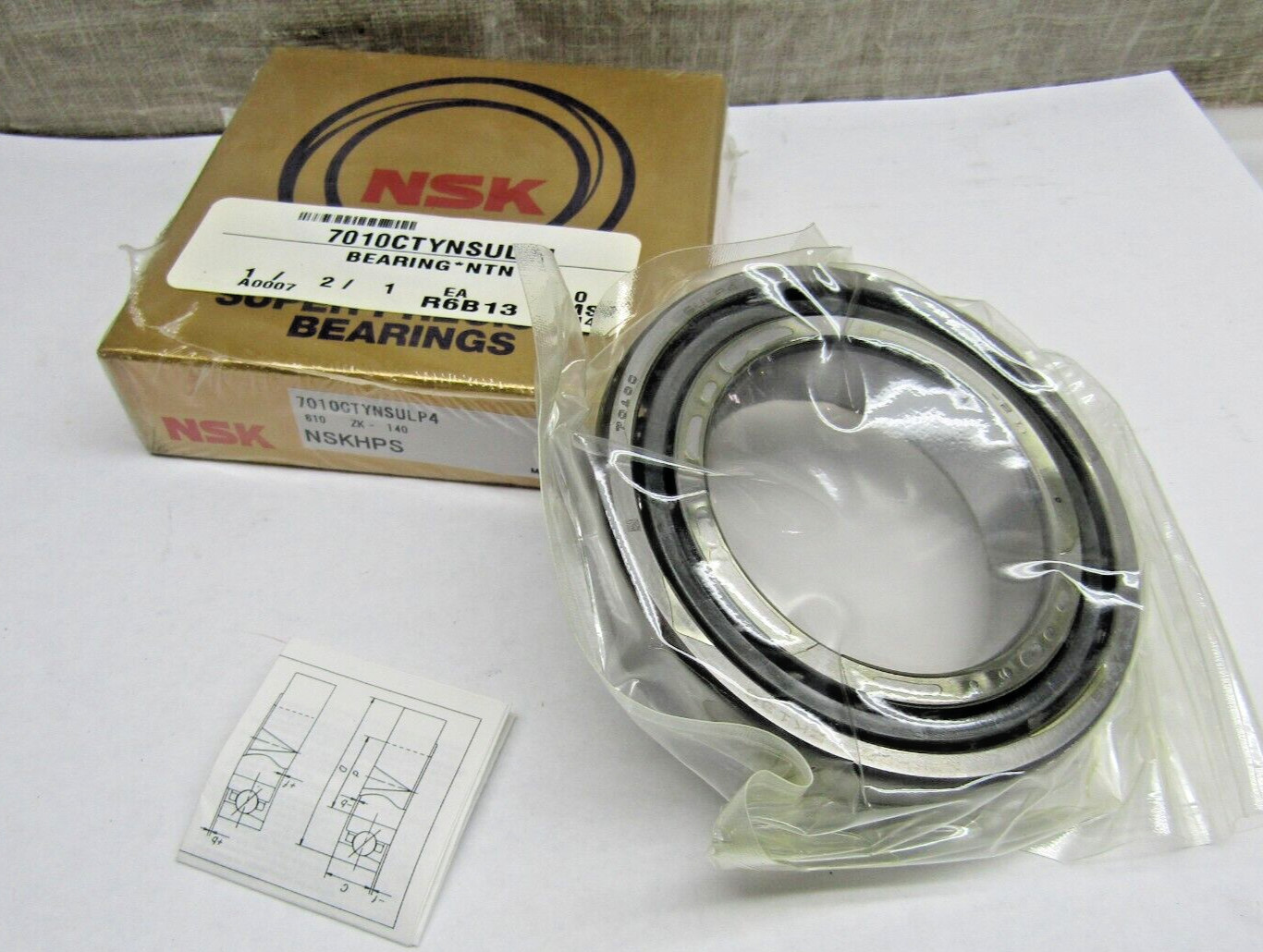 NSK 7010CTYNSULP4 50mm x 80mm X 18mm Precision Bearing Universally Matchable
