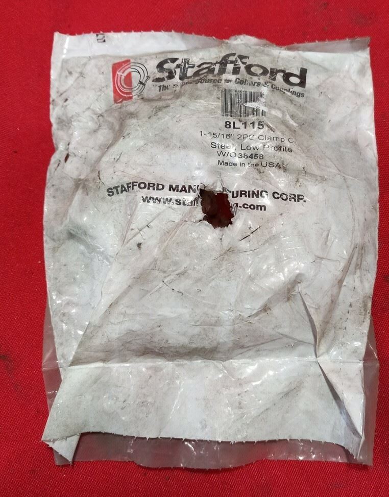 Stafford 8L115, 1-15/16″ Two-Piece, Split, Clamp-Type Shaft Collar