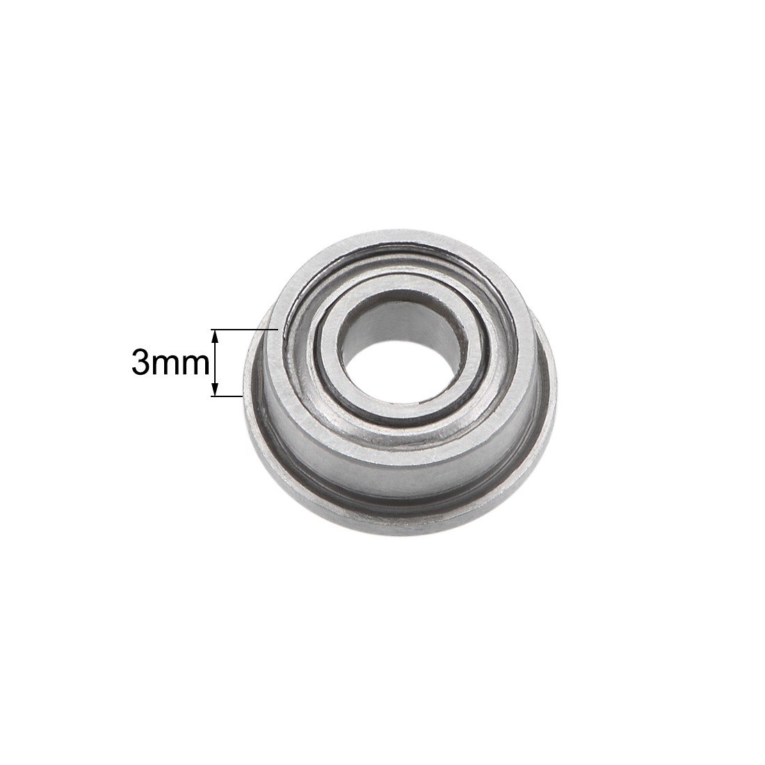 F683ZZ Flange Ball Bearings 3mm x 7mm x 3mm Shielded Chrome Steel Z2 5pcs