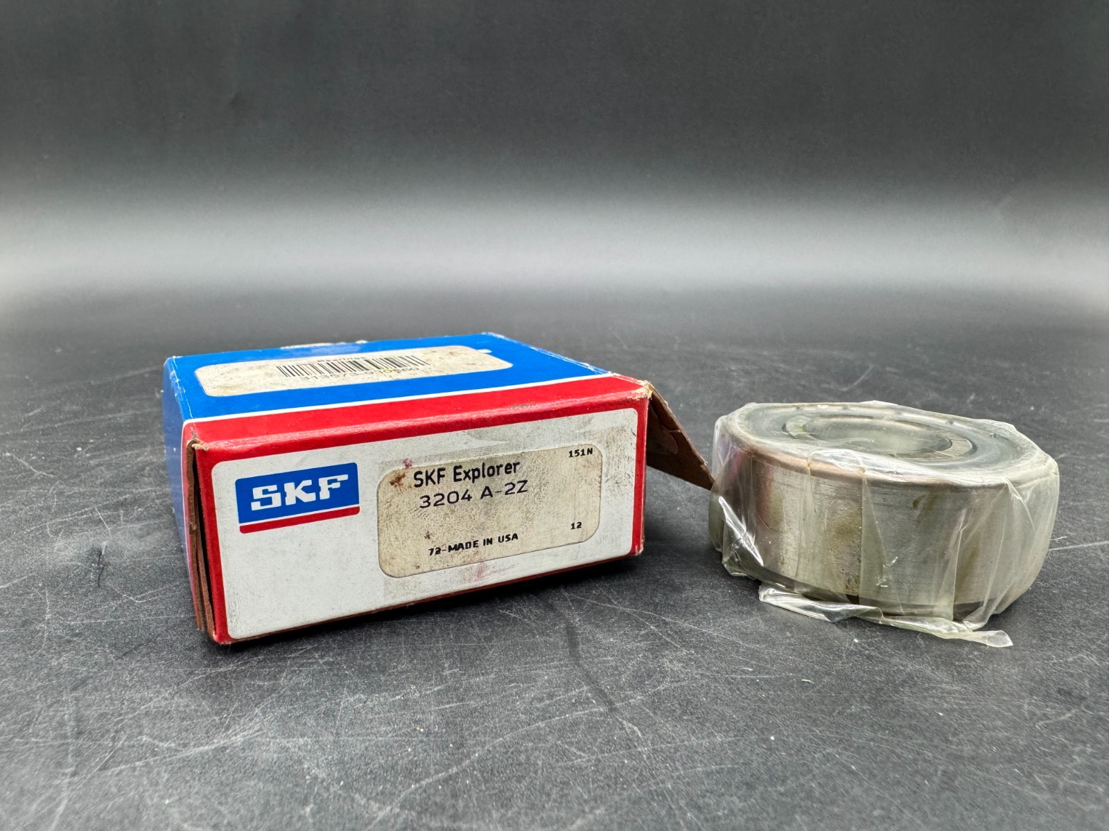 One (1) SKF 3204 A-2Z Double Row Angular Contact Ball Bearing USA NEW
