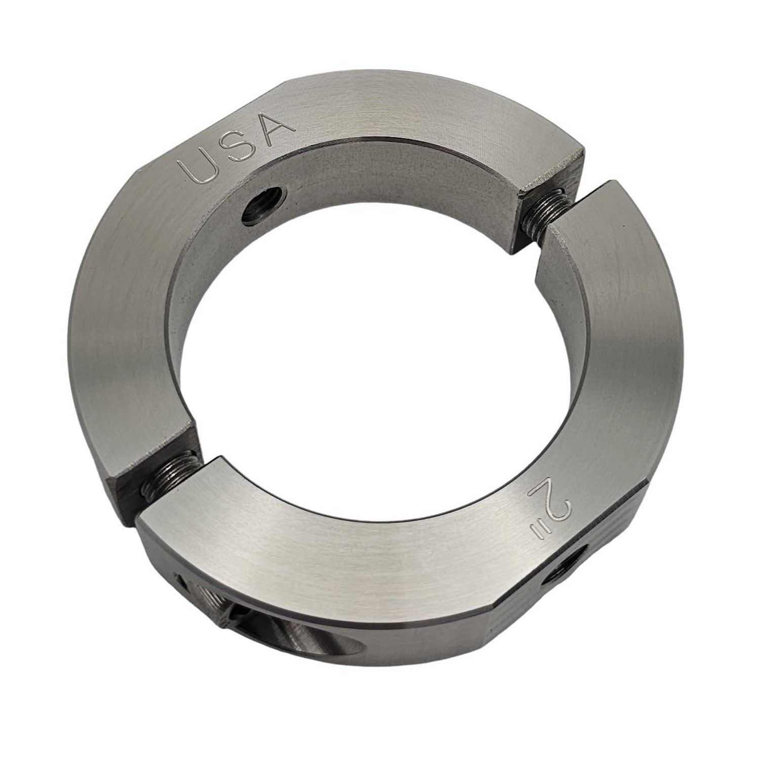 – 2.00″ Bore Diameter – Mountable Clamping Two Piece Shaft Collar –