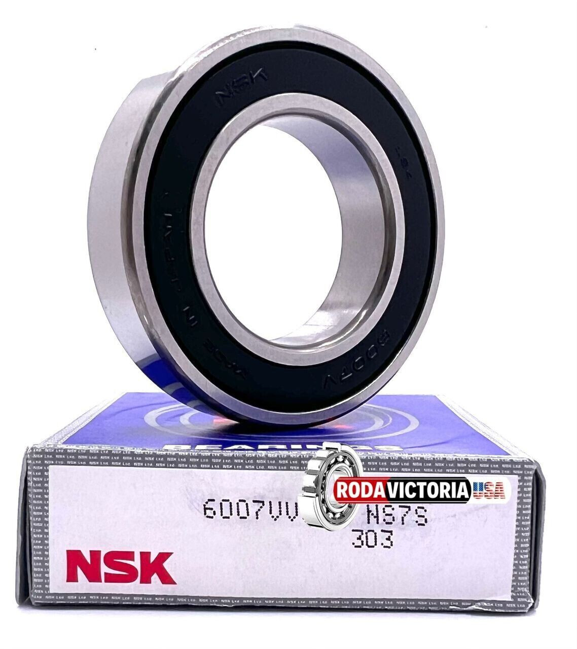 NSK 6007 VV DEEP GROOVE BALL BEARING RUBBER SEALED 35x62x14 mm 6007 2RS