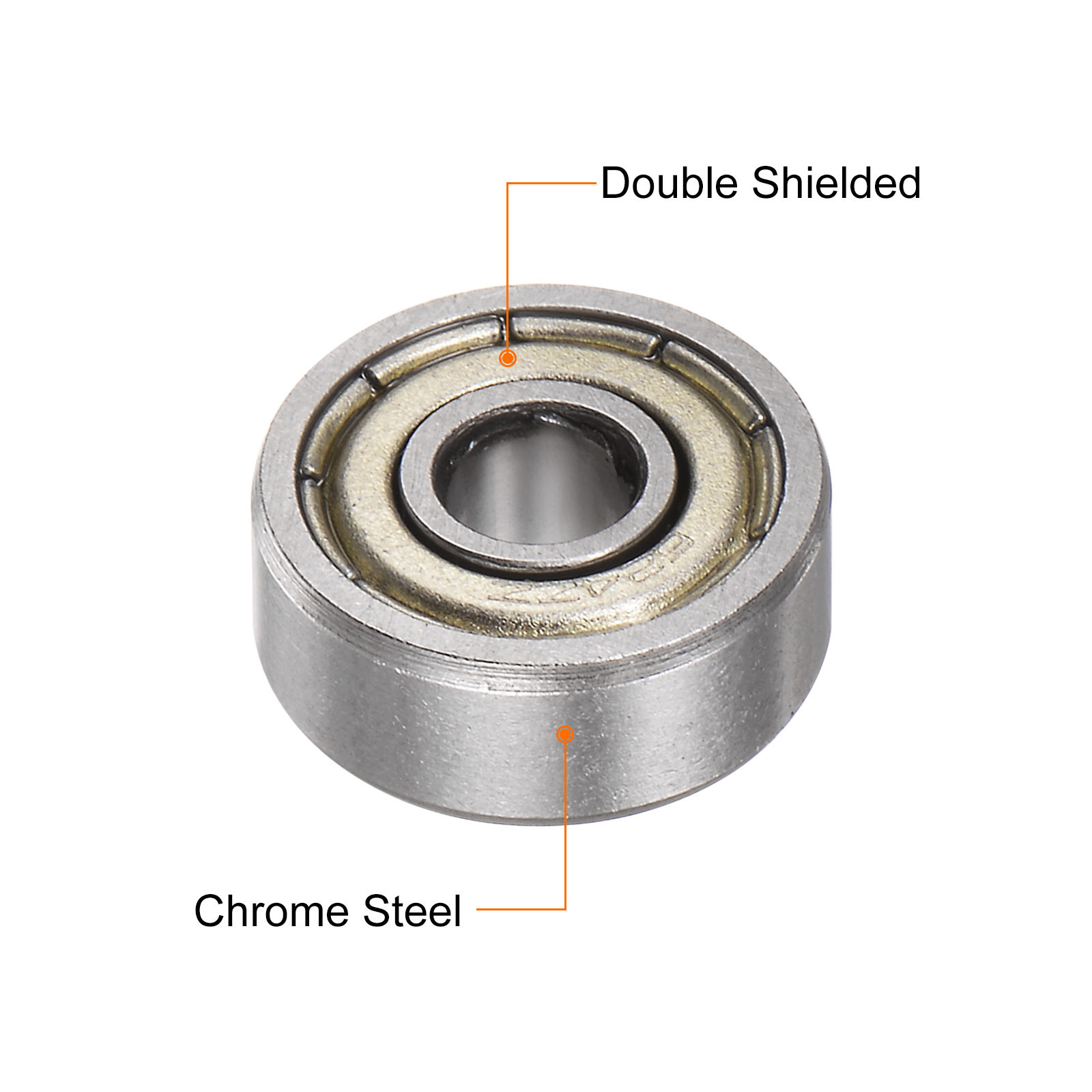 25pcs 624ZZ Deep Groove Ball Bearings Carbon Steel Double Shielded ABEC3 Z1