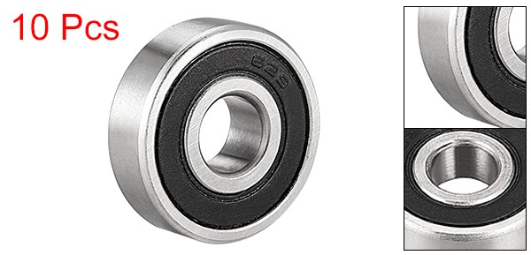 10pcs Deep Groove Ball Bearing 629-2RS Double Sealed 9 x 26 x 8mm Carbon Steel