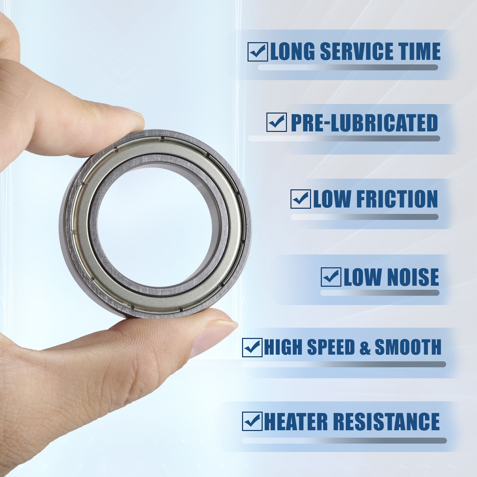 TWO 30x47x9mm Double Metal Shield 6906ZZ Row Deep Groove Ball Bearings Universal