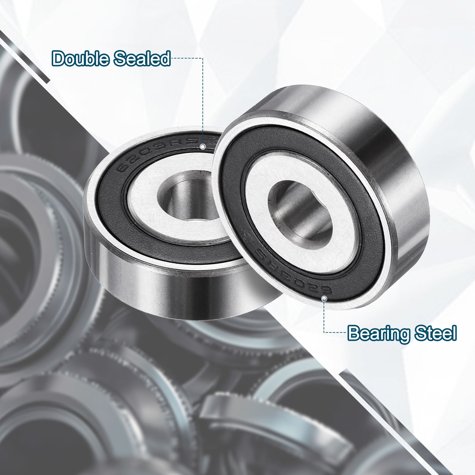 2Pcs 124012-2RS Non-Standard Ball Bearings 12mm ID x 40mm OD x 12mm Thickness