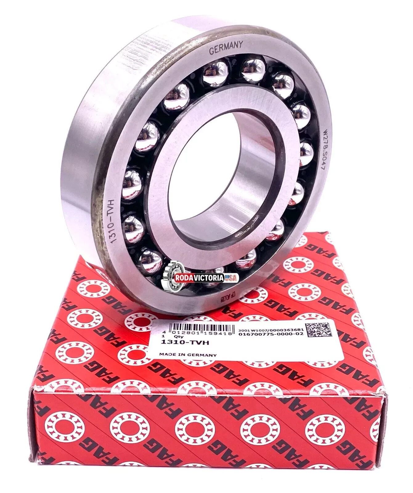 FAG 1310 K TVH C3 Self-aligning Ball Bearing 50x110x27 mm
