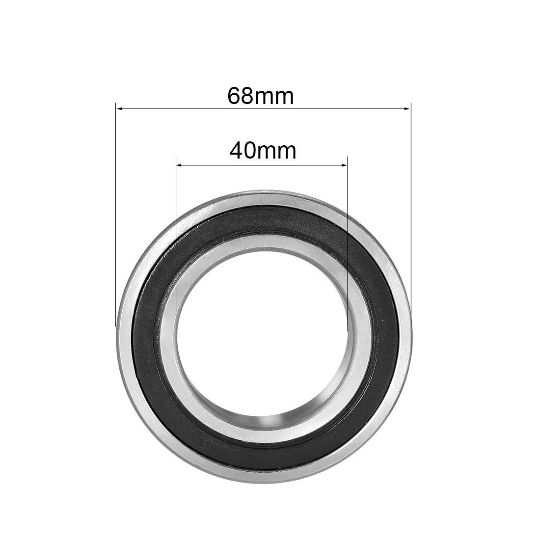 6008-2RS Deep Groove Ball Bearing Double Sealed 180108, 40mm x 68mm x 15mm Ch…