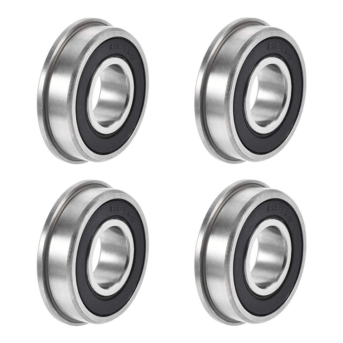 Uxcell FR8-2RS Flanged Ball Bearing 1/2″X1-1/8″X5/16″ Double Chrome Steel