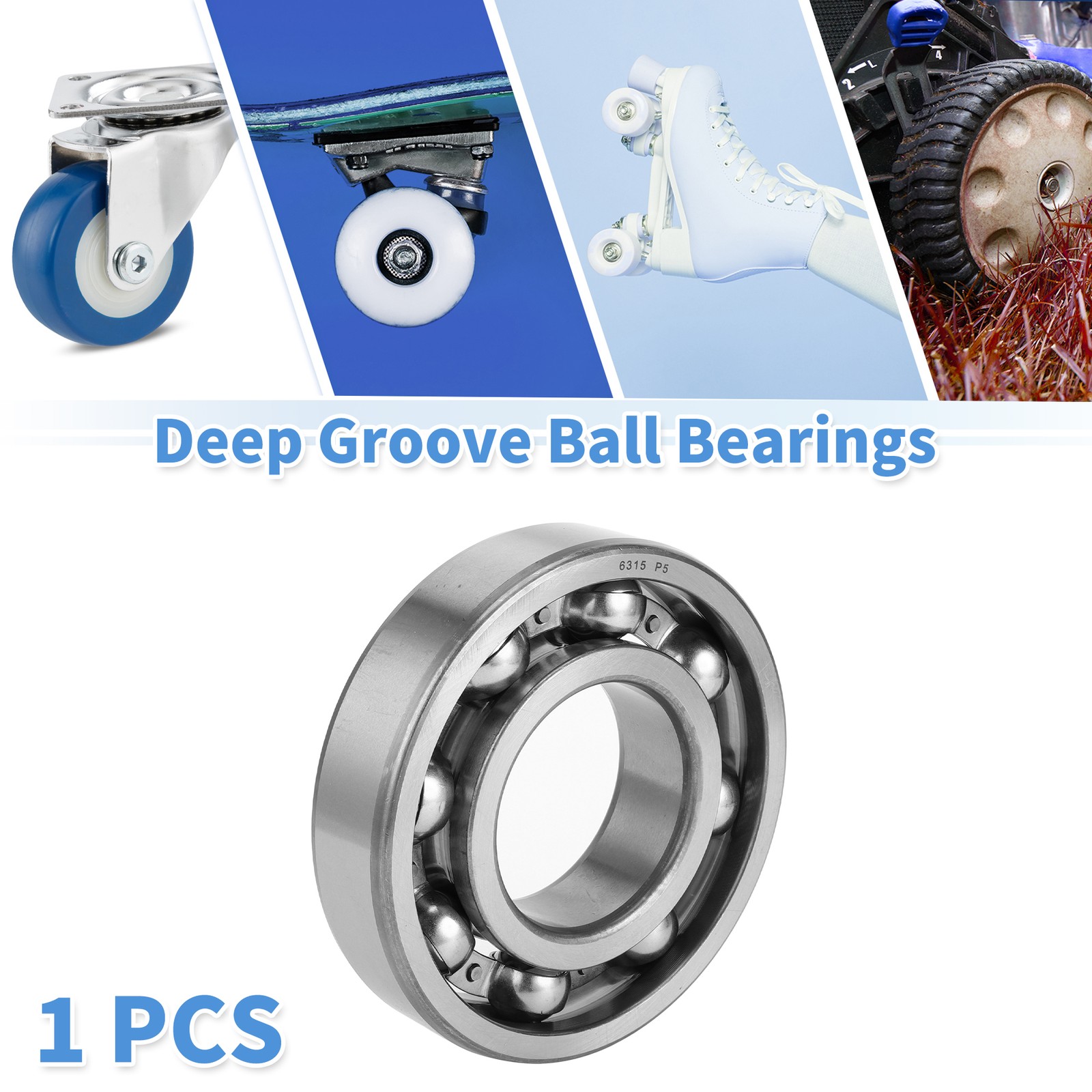 6315 & Deep Groove Ball Bearings 75x160x37mm 1 Pc Scooter Skateboard Wheel