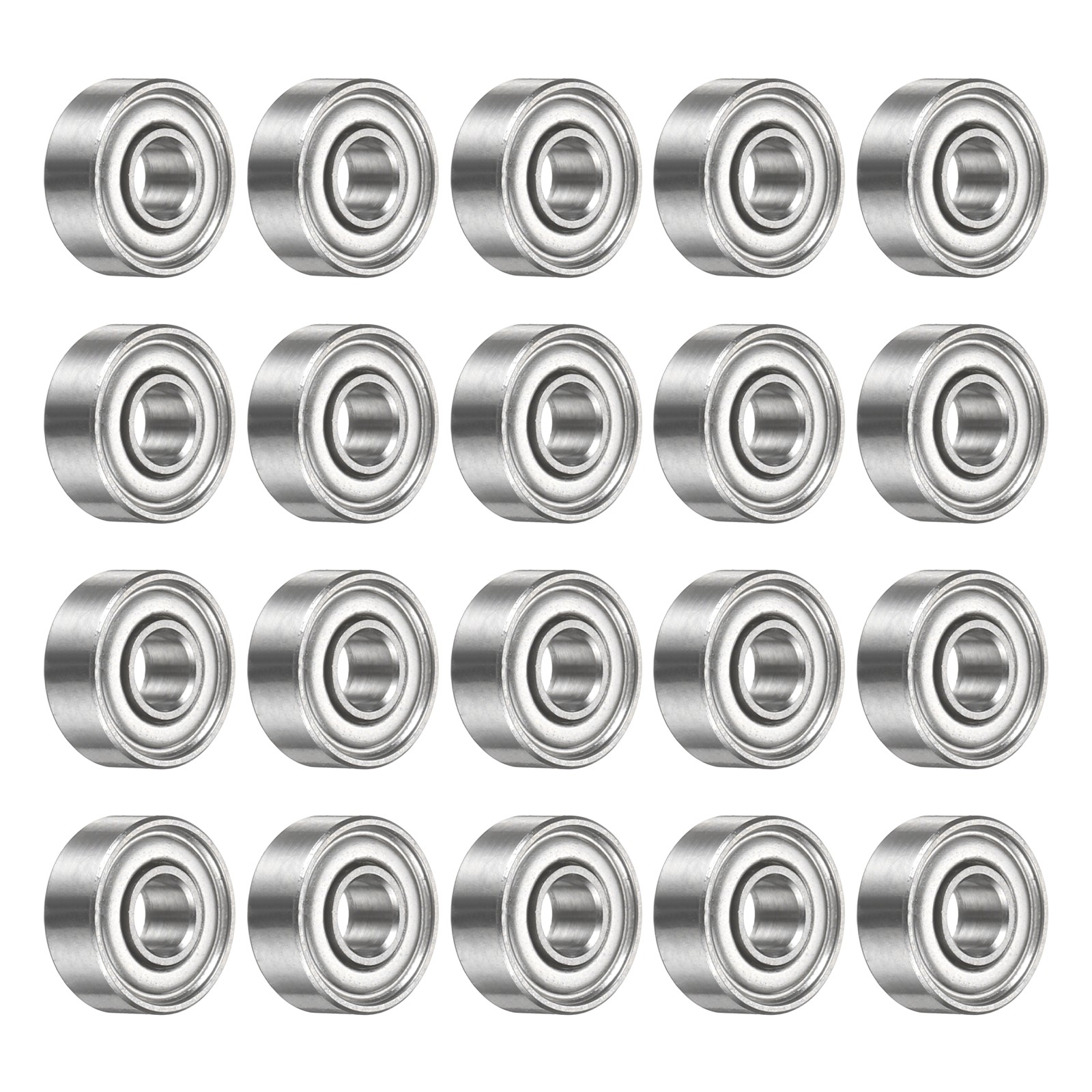 20Pcs MR83ZZ Deep Groove Bearing, 3x8x3mm Metal Double Sealed Bearing
