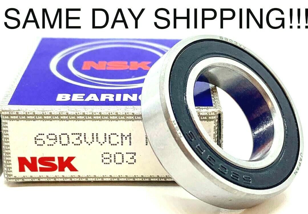 NSK 6903DDU, 6903 DD Deep Groove Ball Bearing SKF=61903 2RS NSK Made In Japan