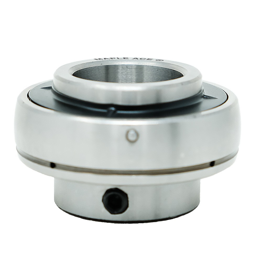 UC207 Insert Bearing 35mm Bore, Spherical OD, Set Screws, Lube Hole (Qty 1)