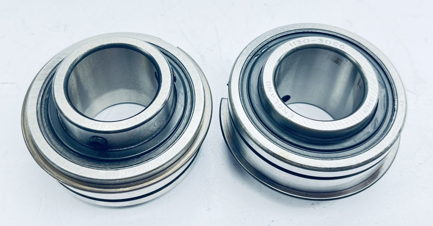 LOT OF 2 RHP 1130-30CG SELF-LUBE SNAP RING INSERT BALL BEARING 30mm-BORE 62mmOD