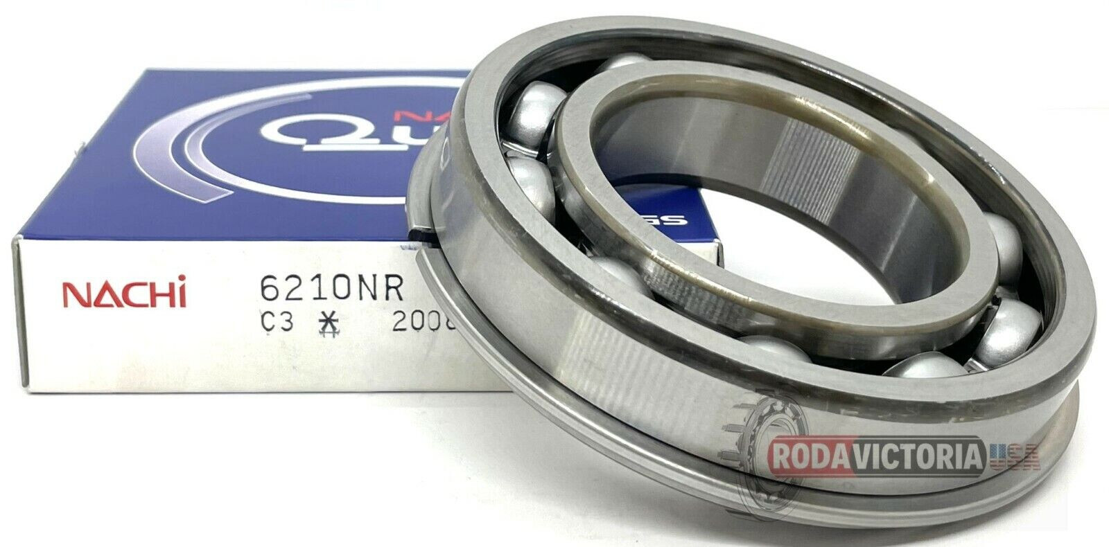 NACHI JAPAN 6210 NR BALL BEARING OPEN TYPE, NO SEALS+SNAP RING 50x90x20mm NACHI