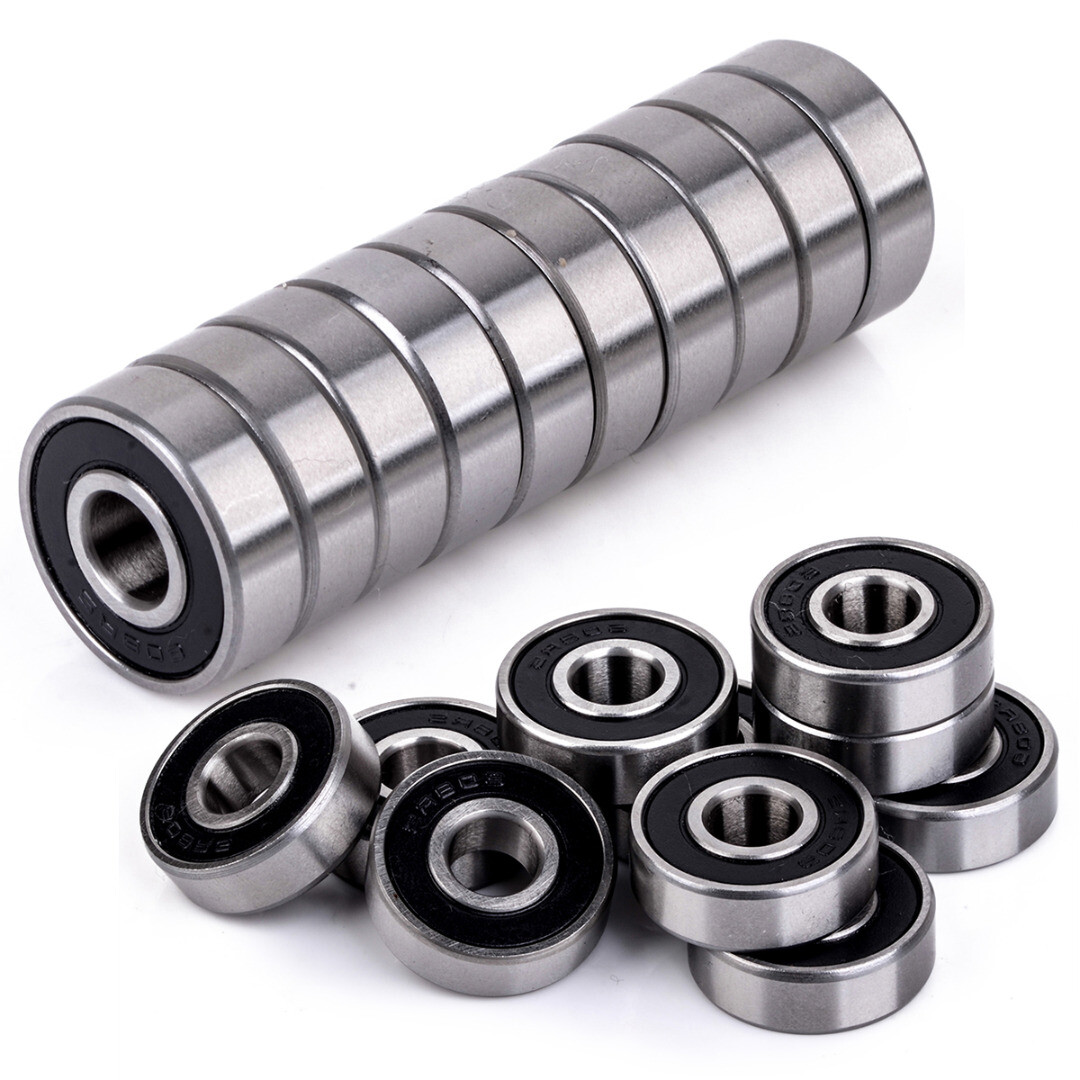 10pcs Ball Bearing 608-2RS Rubber Seal Groove Ball Bearing 8x22x7 Skateboard 608