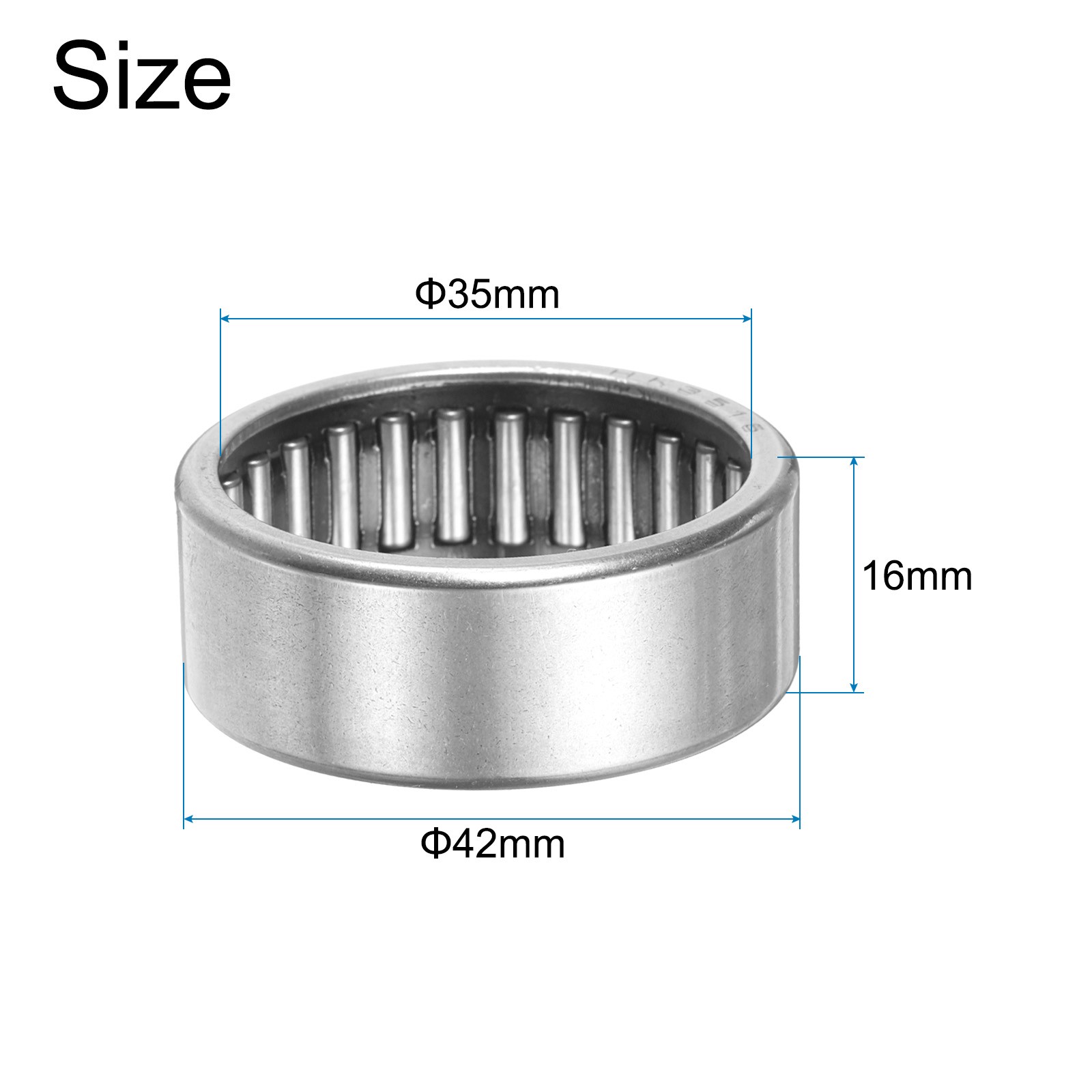 HK3516 Needle Roller Bearings Open End, 35x42x16mm Needle Bearing, P5 (ABEC 5)