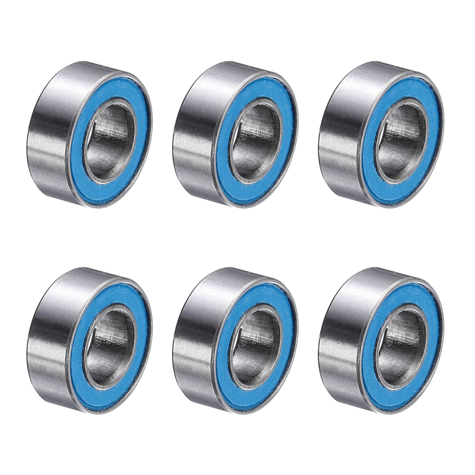 6Pcs MR84-2RS Deep Groove Bearing, 4x8x3mm Double Sealed Chrome Steel P5