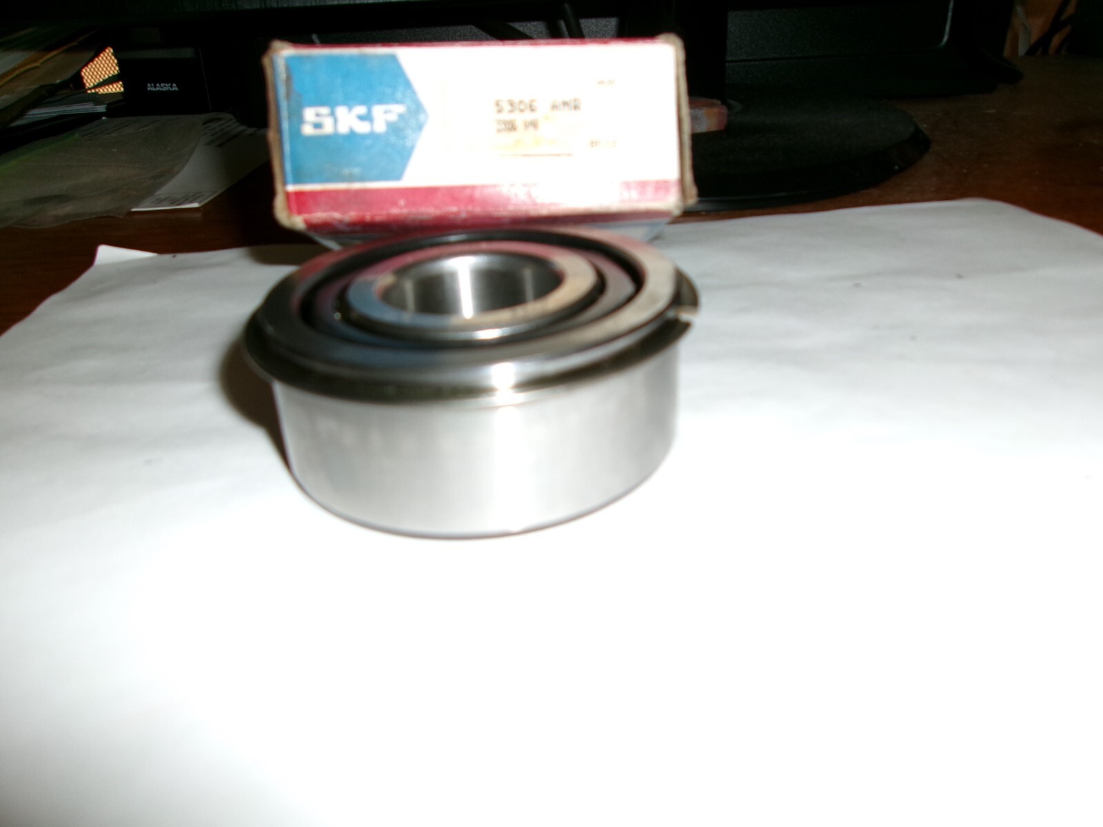 SKF 5306 ANR~~MADE IN USA~DOUBLE ROW ANGULAR CONTACT BALL BEARING WITH SNAP RING