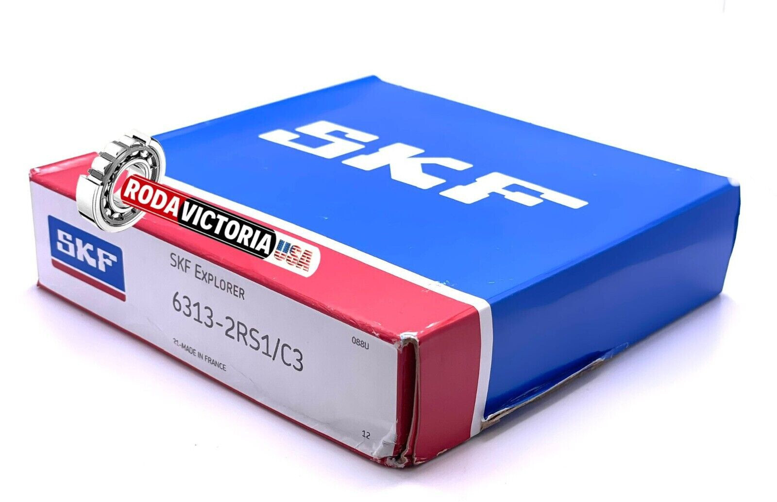 SKF 6313 2RS1/C3 DEEP GROOVE BALL BEARING, RUBBER SEALED 65x140x33mm